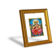Diviniti Goddess Gayatri Gold Plated Wall Photo Frame, Table Décor| DG Frame 101 Size 1 and 24K Gold Plated Foil| Religious Photo Frame Idol For Pooja, Gifts Items (13.5 CM X 15.5 CM)