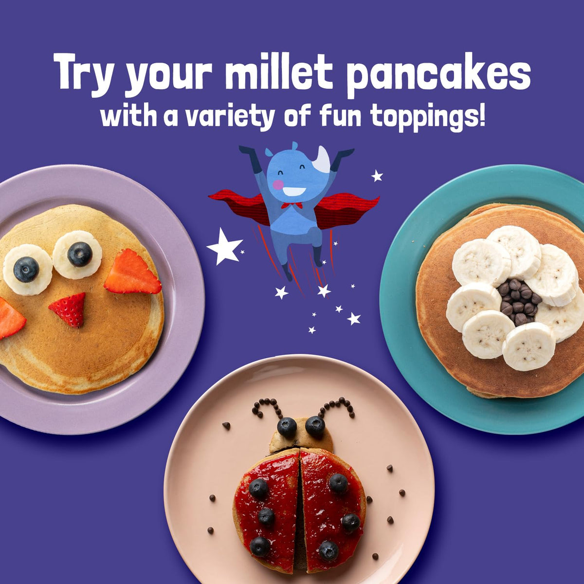 Slurrp Farm Blueberry Millet Pancake Mix | No Maida, 150g