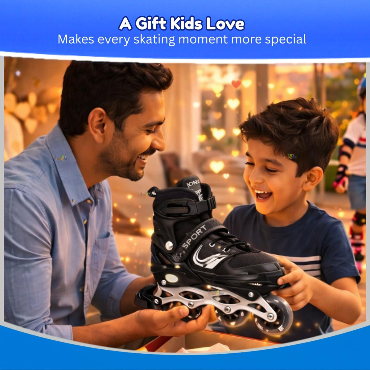 Toy Imagine Inline Skates, Adjustable, Boys Kids & Girls, Blue