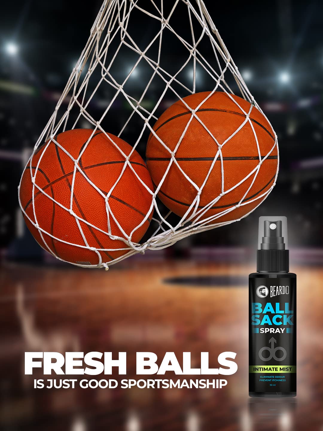 Beardo Ball Sack Spray For Men, 50ml | Intimate Care Spray for Fresh, Clean and Dry Balls | Intimate Hygiene Body Spray for Men; Prevents Odor, itch | Strictly for men Gift for men