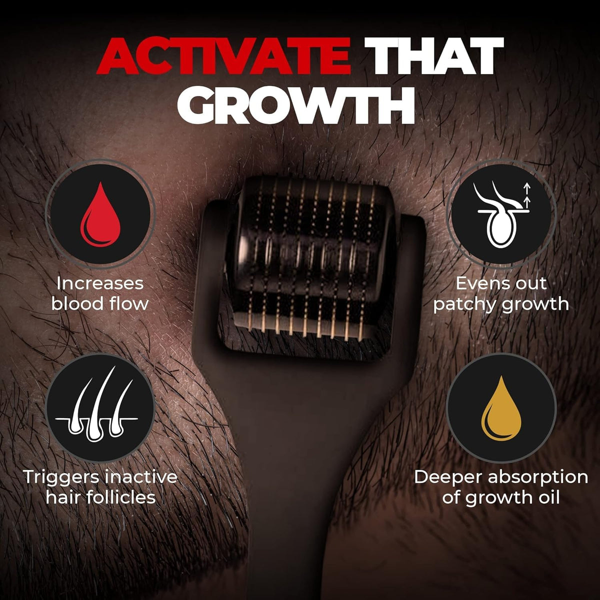 Beardo Beard Growth Duo | Beard & Hair Growth Oil 50ml & Beard Activator | Promotes Thicker, Longer & Fuller Beard Growth | For Patchy Beard- Set of 2