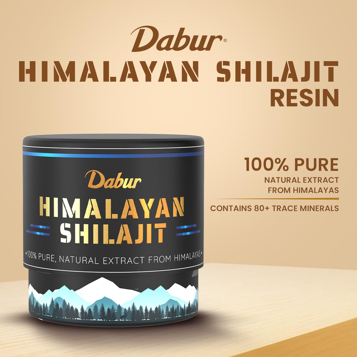 Dabur Himalayan Shilajit Resin – 15g | 250mg per Serving | Boosts Strength, Stamina & Muscle Growth | Shilajit for men |100% Ayurvedic Grade A Shilajit Sourced from the Himalayas (Up to 19,000 ft)