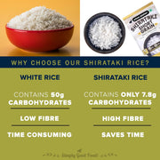 Urban Platter Shirataki Short-Grain Rice, 220 g (Ultra Low-Carb, Low-Calorie, Keto-Friendly, Fat-Free, Gluten-Free Alternative To Rice)