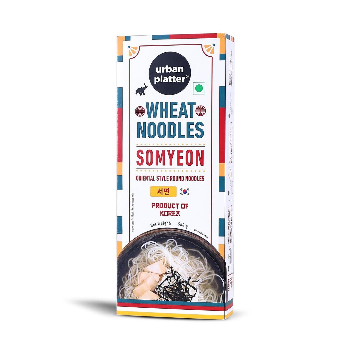 Urban Platter Somyeon Wheat Noodles, 250g (Thin Korean Noodle | Light & Delicate Texture | Perfect for Cold Noodles & Light Sauces)