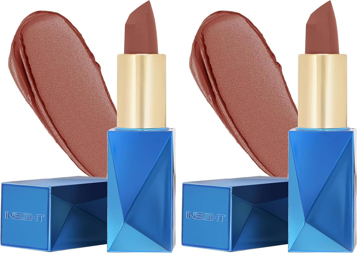 INSIGHT Professional Ultra Smooth Lipstick - Daybreak | Weightless Formula | Intense Color Payoff | Non-Sticky, Moisturizing | Enriched with Rice Bran Butter & Vitamin E - 3.8g (Pack of 2)