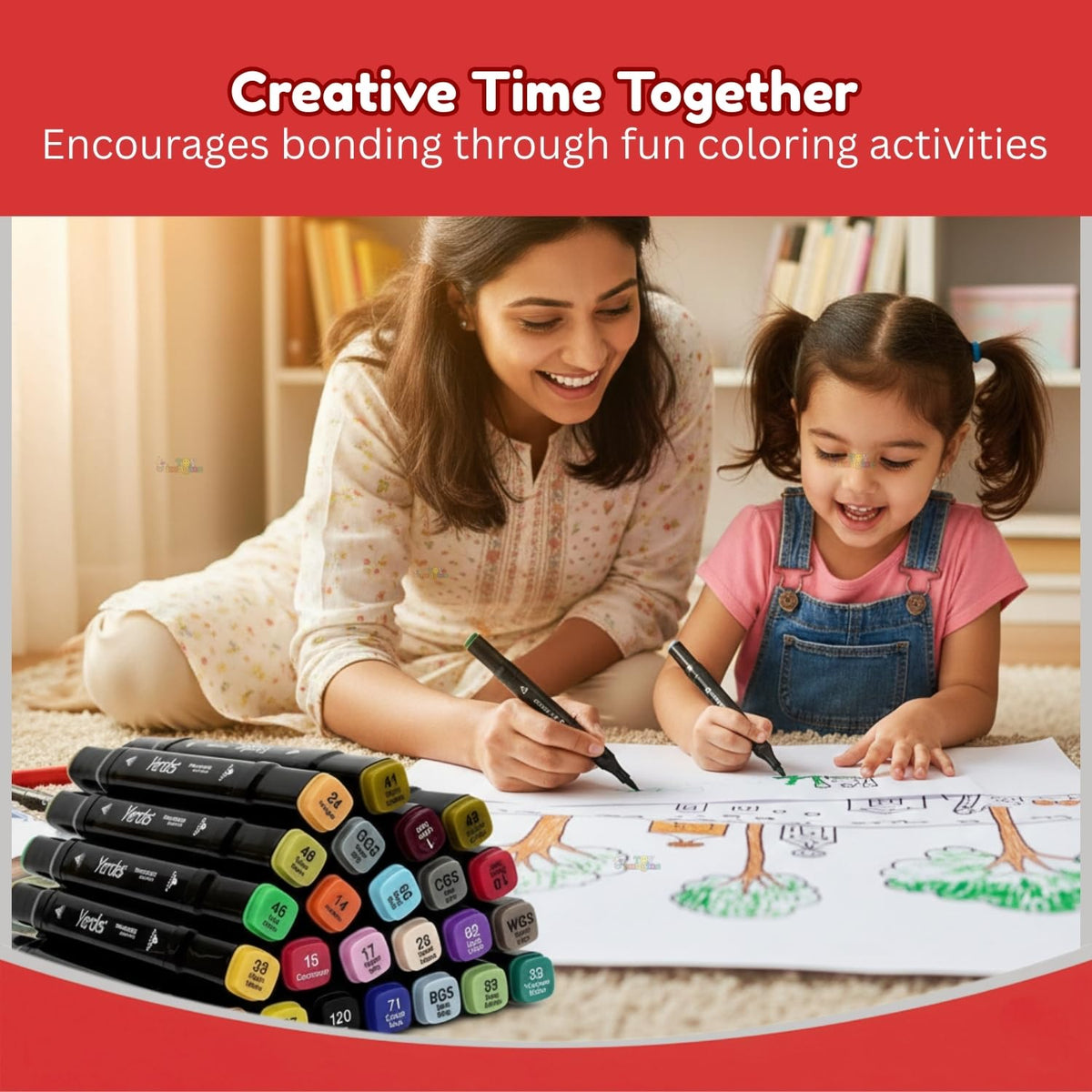 Toy Imagine 24 Dual Tip Art Markers Sketch Pens for Kids Adults Artists