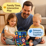 Toy Imagine Montessori Busy Board and Sensory Activity Book for Toddlers