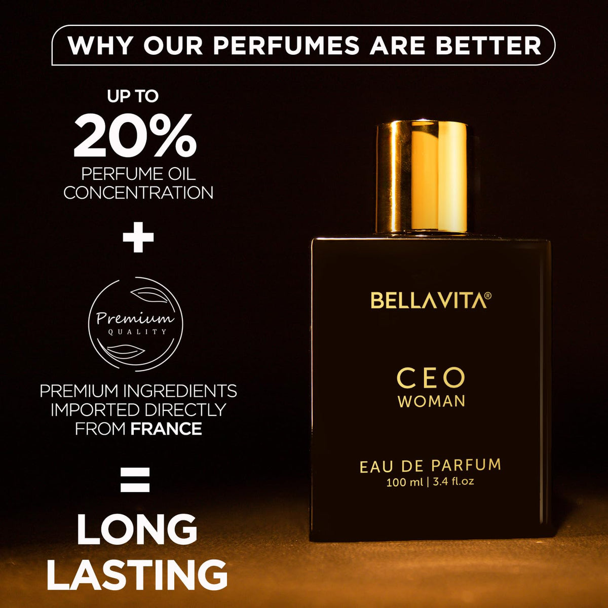 Bella Vita Luxury Women Woody, Floral Ceo & Date Edp Liquid Perfumes Combo, Pack Of 2 Premium Long Lasting Fragrance Scents, 100 Ml Each