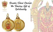 DIVINITI 24K Gold Plated Double-Sided Religious Pendant with Premium Gift Box, Spiritual Locket for Men & Women, Devotional Jewellery for Gifting & Everyday Wear | Padmavathi & Balaji