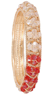 NMII Gold Plated Pearls Kada Bangles Set For Women & Girls | Traditional Designer Bangles | Wedding, Party, Function, Festival, Occasion Fashion Jewellery | Women's Bangles- Set of 2