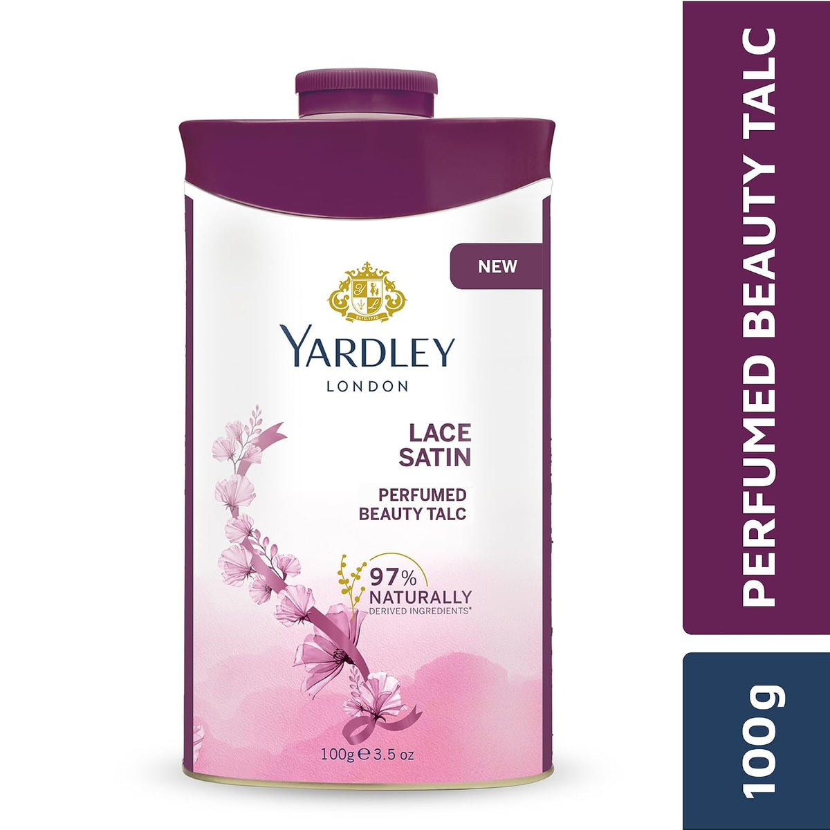 Yardley London Lace Satin Perfumed Beauty Talc, For Fragrant Glow |100 g