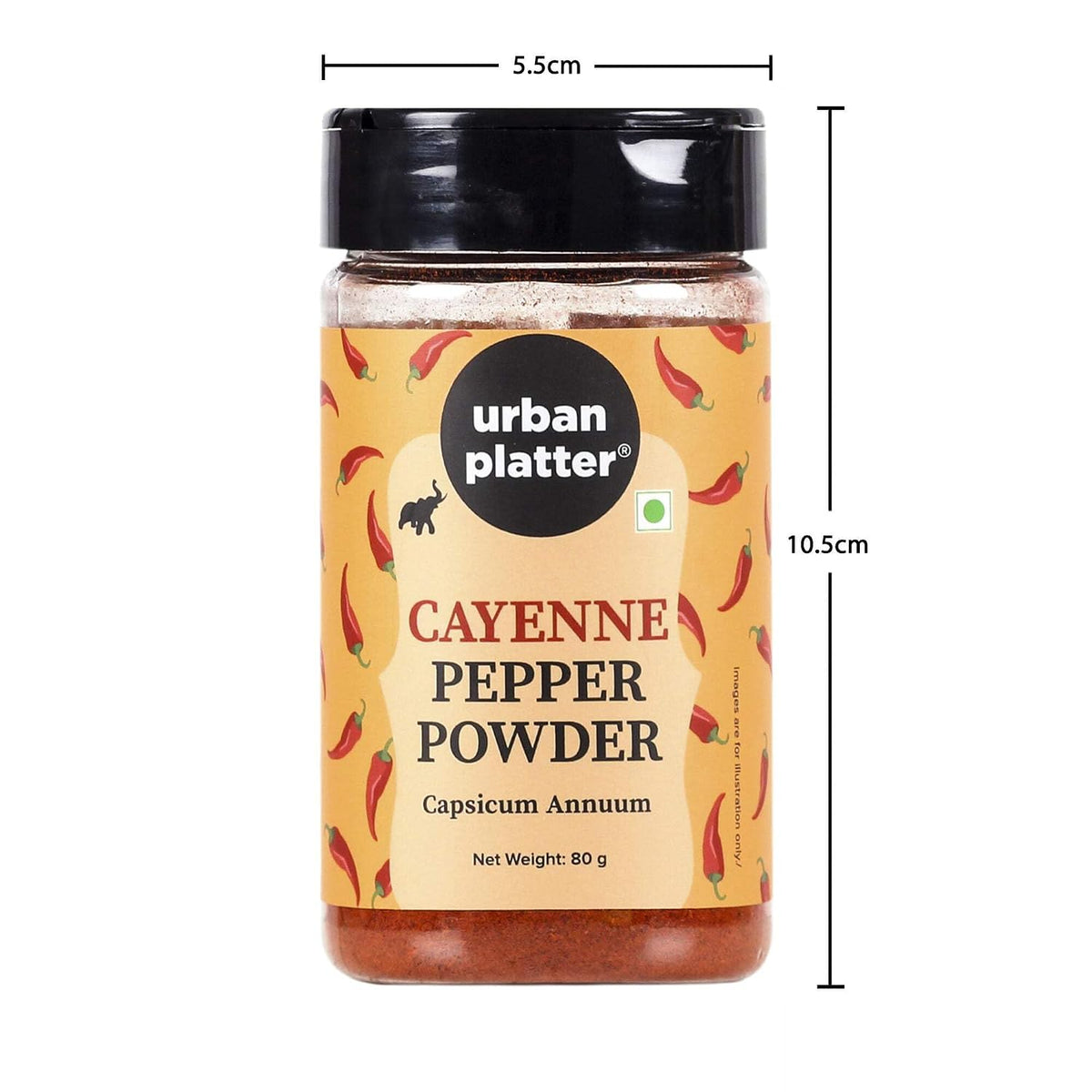 Urban Platter Cayenne Pepper Powder, 80g (Bold, Fiery Heat | Essential Culinary Spice | Known to Support Heart Health & Metabolism)