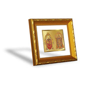 Diviniti Padmavati & Balaji Gold Plated Wall Photo Frame, Table Décor| DG Frame 103 Size 1 and 24K Gold Plated Foil| Religious Photo Frame Idol For Pooja, Gifts Items (16.5 CM X 15.5 CM)