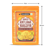 Urban Platter Baked Bhujia/Bhujiya Ratlami, 200g (Baked Not Fried, Better-For-You Indian Snack, 4.4g Protein & 2.3g Fibre)