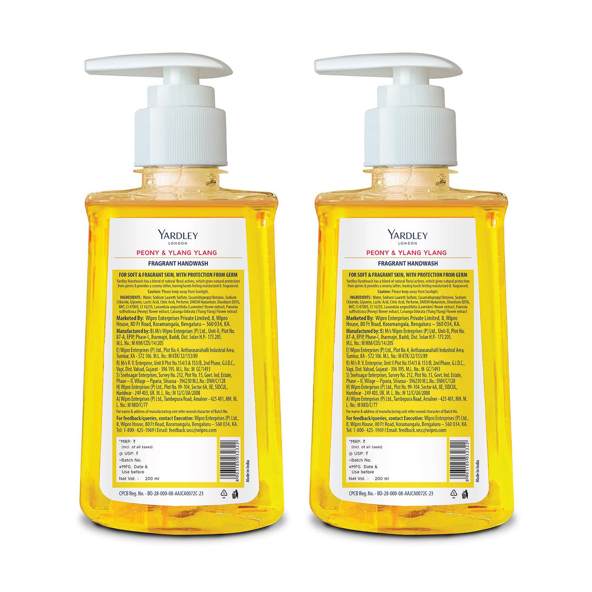 Yardley London Floral Essence Peony & ylang ylang Fragrant Handwash 200ml+200ml