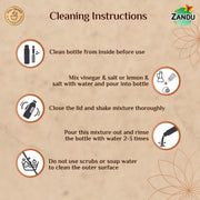 Zandu Copper Bottle (950ml): 100% Pure BPA-Free Water Bottle | Copper-Infused Water | Leak Proof | Office Use | Boosts Immunity | Supports Digestive & Liver Health | Ayurveda Inspired