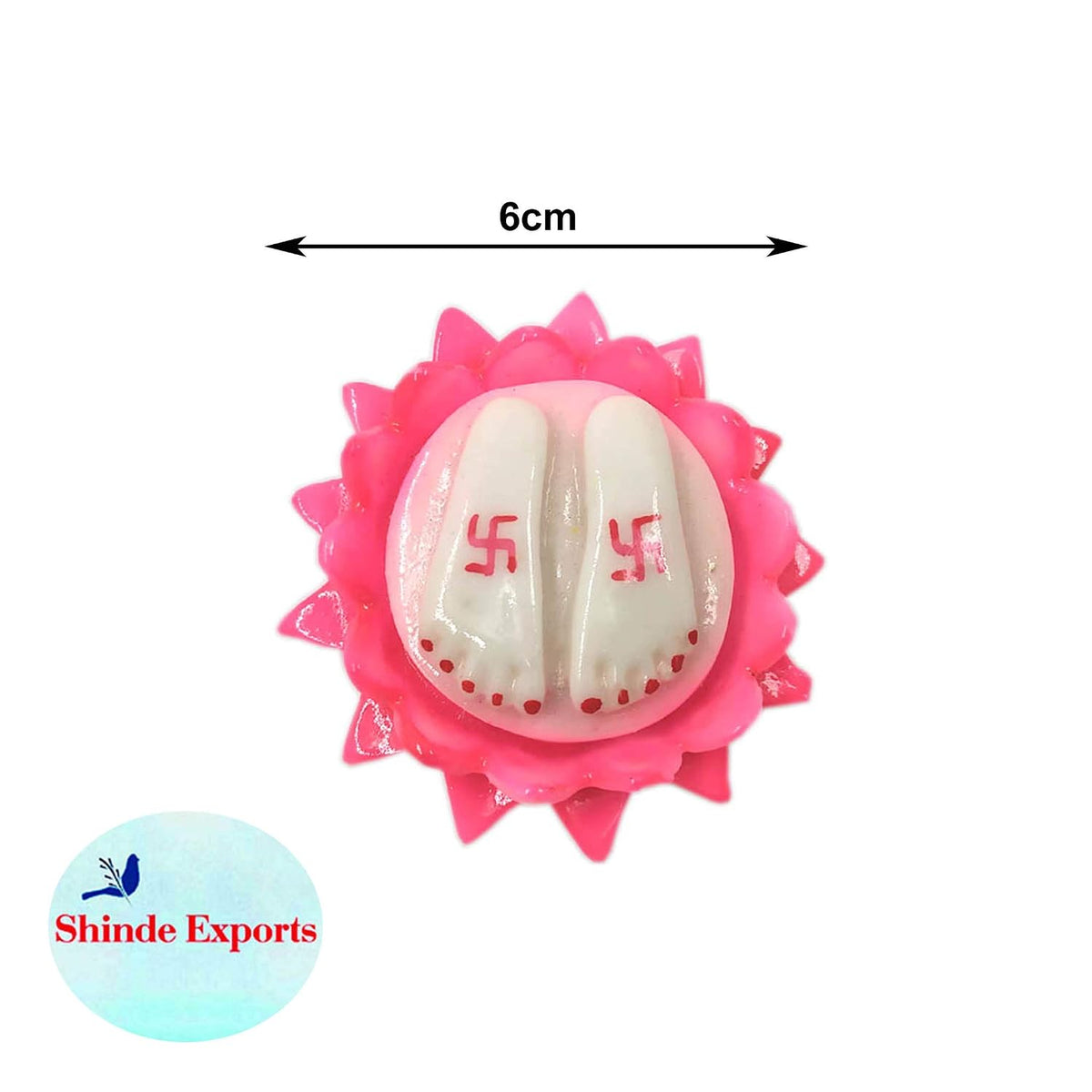 SHINDE EXPORTS charan paduka/laxmi charan paduka/Lakshmi charan paduka/charan paduka Marble 6 cm