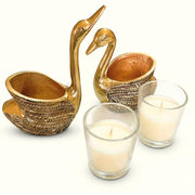DSH Swan Tealight Candle Holder for Home Decor Luxury Aluminum Swan Showpiece for Living Room Elegant Tabletop Decoration Item for Diwali, Housewarming, Bedroom, Office & Dining Table Gifts