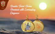 DIVINITI 24K Gold Plated Double-Sided Religious Pendant with Premium Gift Box, Spiritual Locket for Men & Women, Devotional Jewellery for Gifting & Everyday Wear | Shiva & Om-1