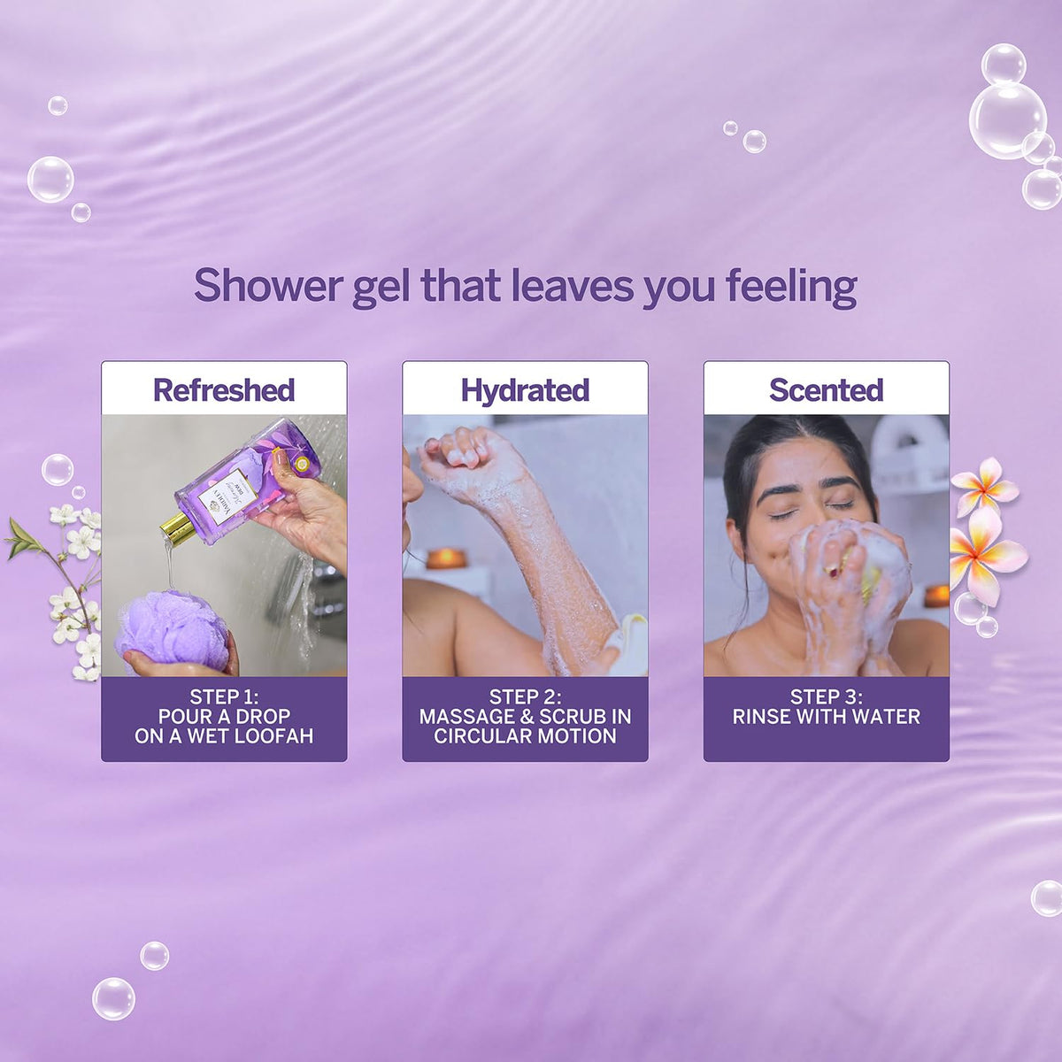 Yardley London| Shower Gel| Morning Dew| With Natural Oils Of Lily Of The Valley & Frangipani| No Parabens| No Silicones | 250ml