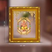 Diviniti 24K Gold Plated Ganesha Photo Frame for Home Decor and Tabletop| DG 103 Size 1 Royal Wall Frame with 24K Gold Plated Foil| Religious Frame for Puja, Festival Gift (15 CM x 13 CM)