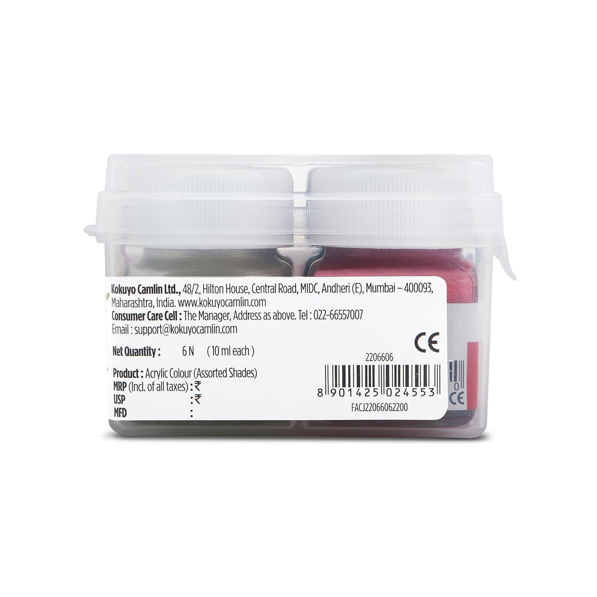 Camel Kokuyo Fabrica Acrylic Pearl Color - 10 ml Each, 6 Shades