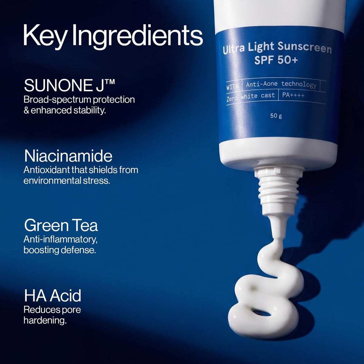 Be Bodywise Ultra Light Sunscreen SPF 50 PA+++ for Oily, Dry, Acne-prone Skin | Broad Spectrum Protection & Blue Light Protection | No White Cast | Non-Greasy | Korean Anti-Acne Technology | Water & Sweat Resistant | Ultra Lightweight Texture | For Men & Women | 50g