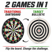 Toy Imagine 18 Inch Double-Sided Dart Board Set with 6 Darts