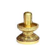 Aalayam Selveer Shivling Brass for Pooja | Sivalingam Mini | Mini Brass Shiva Lingam for Puja 5 CM Height, 175g Gold Colour 1 No