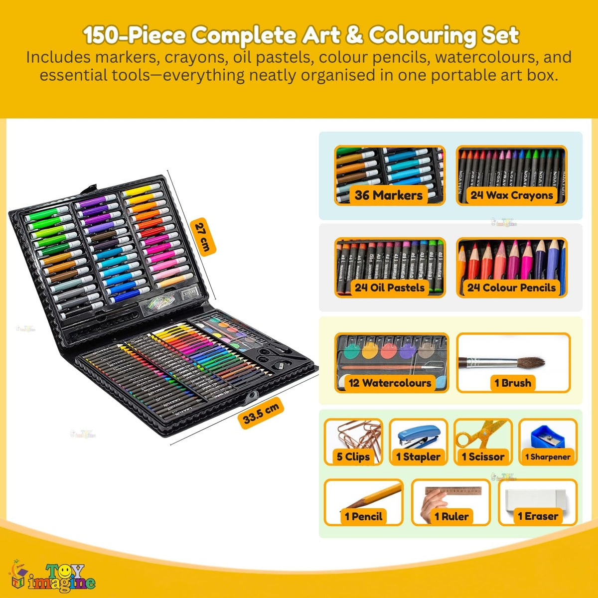 Toy Imagine 150 Pieces Colour Set Kit for Kids 6–12