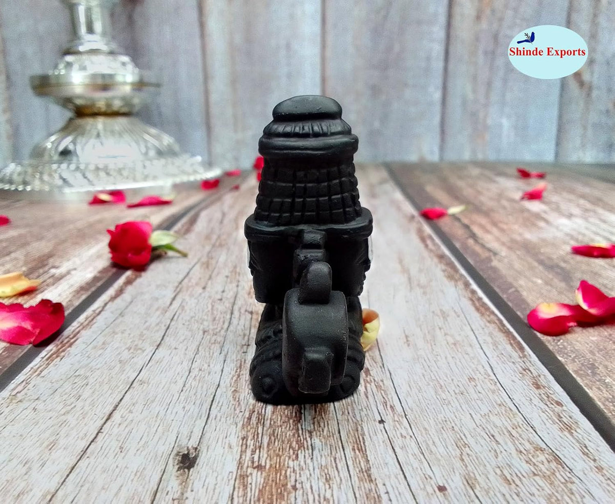 SHINDE EXPORTS Clay Govinda Idol For Car Dashboard/Balaji Murti For Car/Tirupati Balaji Murti/Balaji Statue For Pooja Room (Black 6 Cm, Fantasy)