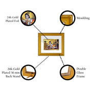 Diviniti Laddu Gopal Gold Plated Wall Photo Frame, Table Décor| DG Frame 101 Size 1 and 24K Gold Plated Foil| Religious Photo Frame Idol For Pooja, Gifts Items (13.5 CM X 15.5 CM)