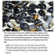 ASTRODIDI Black Sulemani Hakik Stone with Lab Report | Other Name of This Gemstone Aqeeq Agate Black Akik Kala Haqiq (6-8 Carat)