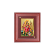 DIVINITI 24K Gold Plated Maa Durga Photo Frame | Premium Religious Gift & Spiritual Home Decor | MDF Gold Foil Frame for Pooja Room, Mandir, Wall & Gifting | 16 x 13.5 CM