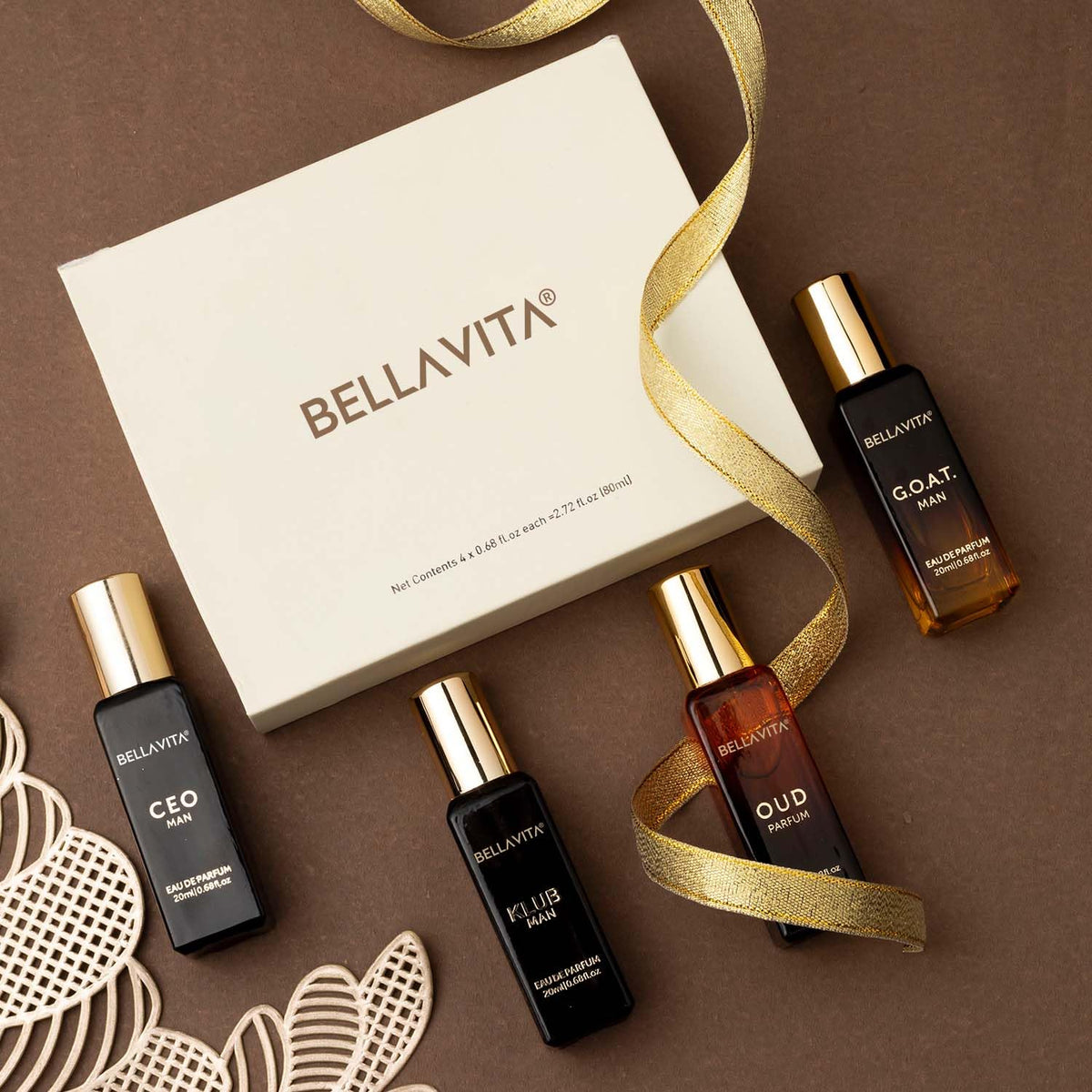 Bella Vita Luxury Man Liquid Perfume Gift Set 4 X 20 Ml For Men With Klub, Oud, Ceo, G.O.A.T Perfume | Woody, Citrusy Long Lasting Edp Fragrance Scent (Pack Of 3)