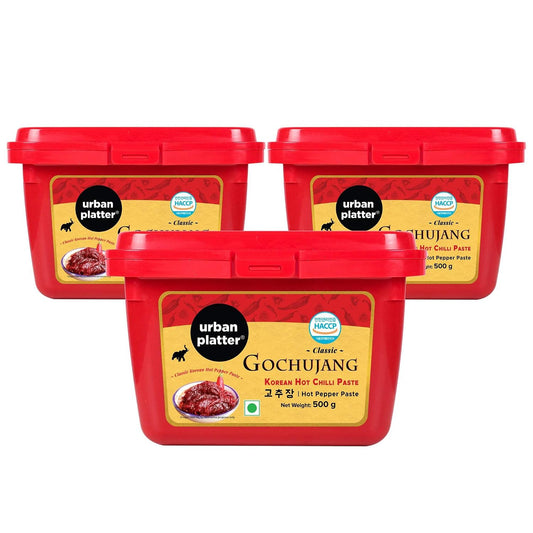urban platter Classic Korean Gochujang, 500Gm [Pack of 3 | Hot Chilli Paste, Thick and Smooth, Unique Umami Flavour]