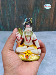SHINDE EXPORTS Shiva Bholenath mahadev shankar bhagwan ki Marble murti for car Dashboard Home Pooja