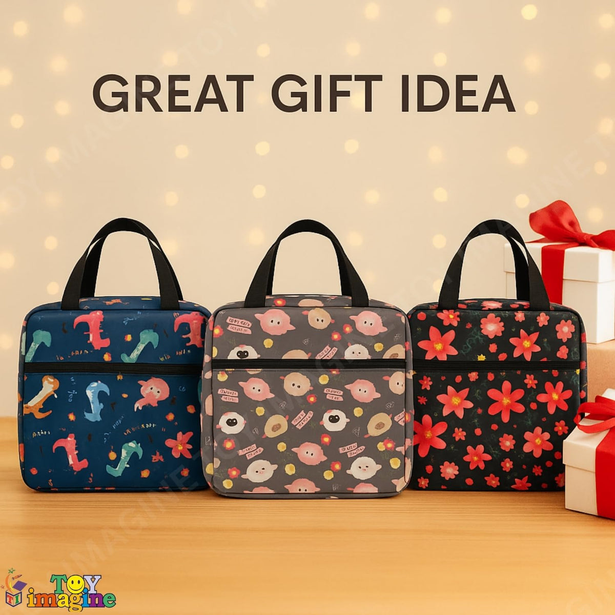 Toy Imagine Insulated Lunch Bag for Kids, Women & Office