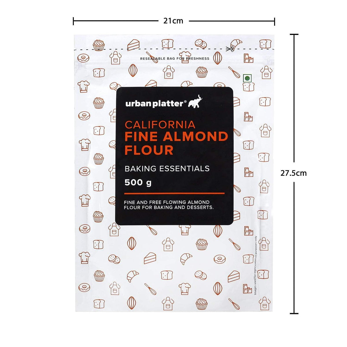 Urban Platter California Blanched Almond Flour, 200g (Naturally Gluten-Free | Finely Milled | Low-Carb | Ideal for Baking & Keto Recipes)
