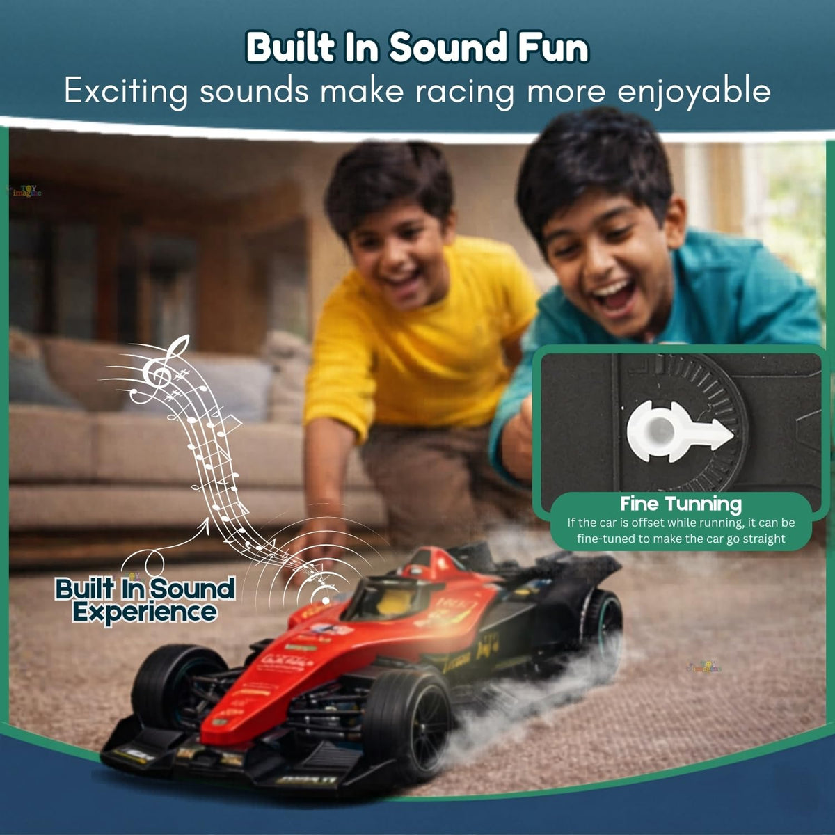 Toy Imagine 1:14 RC F1 Racing Car for Kids, 2.4GHz, Rechargeable
