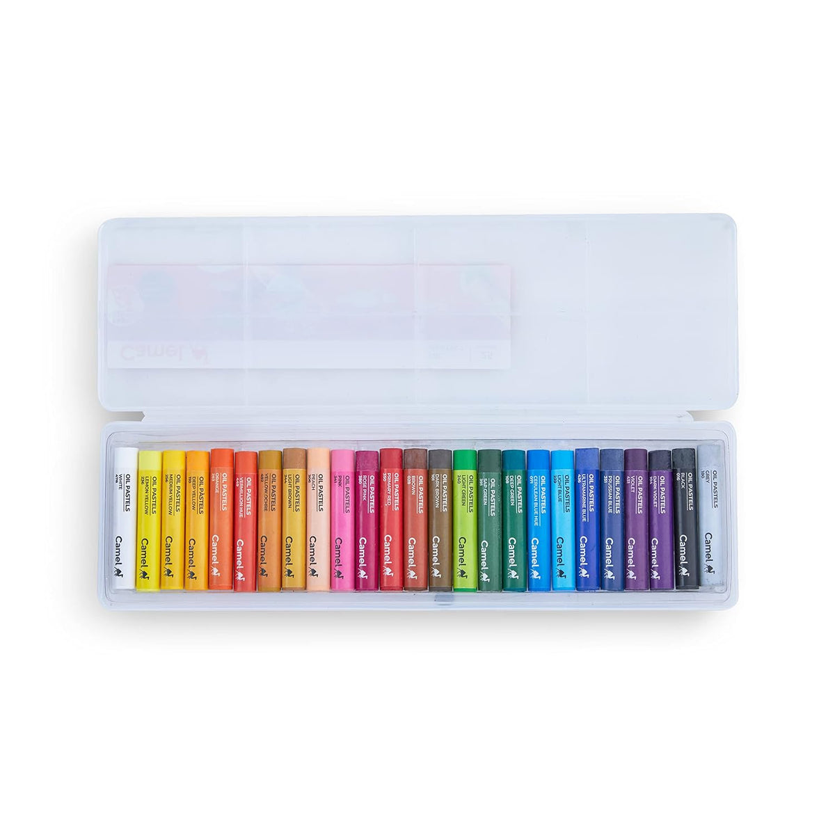 Camel Oil Pastel with Reusable Plastic Box - 25 Shades