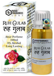 Parag Fragrances 100ml Natural, Long Lasting, Alcohol Free Attar (Ruh Gulab)