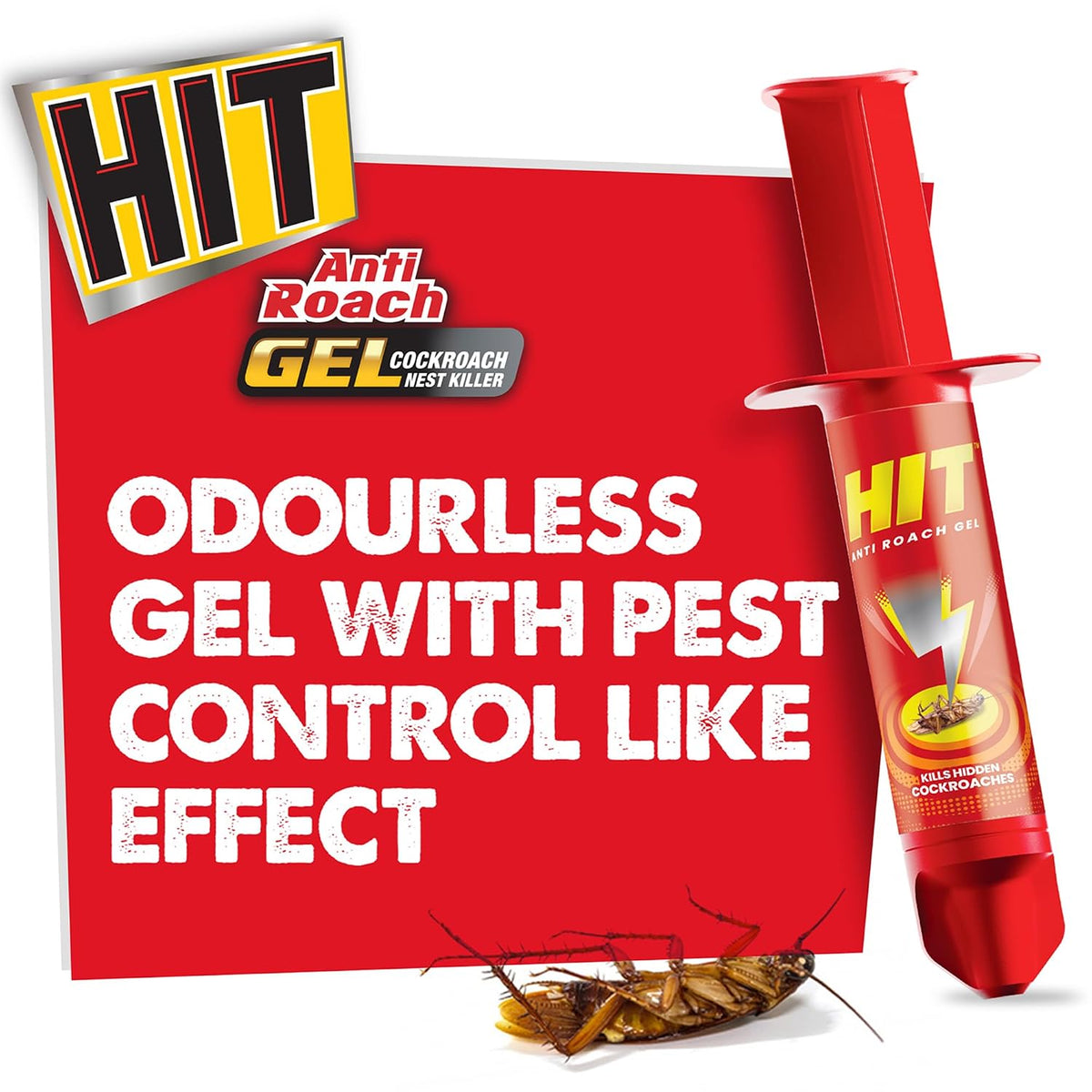 Hit Anti Roach Gel - Cockroach Killer (15G) | Kitchen Safe | Odourless | Fast And Convenient
