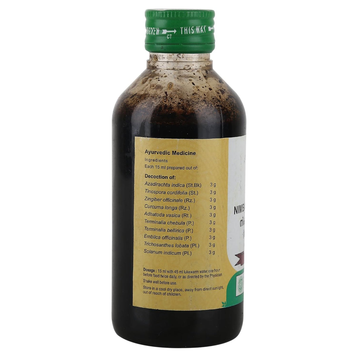 VAIDYARATNAM Nimbadi Kashayam -200 ML