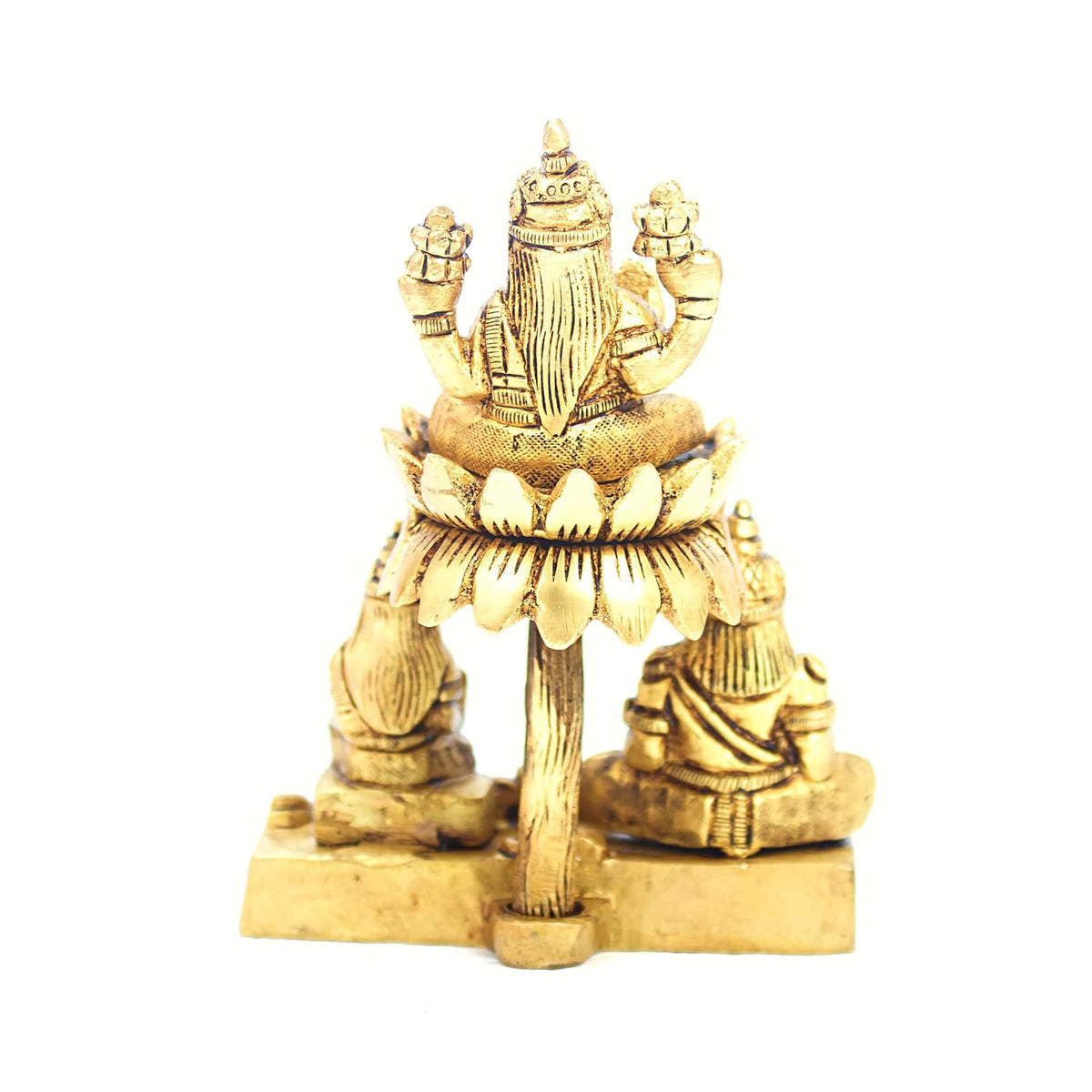 Aalayam Selveer Kuber Lakshmi Idol | Kuber Laxmi Murti | Lakshmi Kubera Statue Brass Height 12.7cm Gold Colour 1 Piece