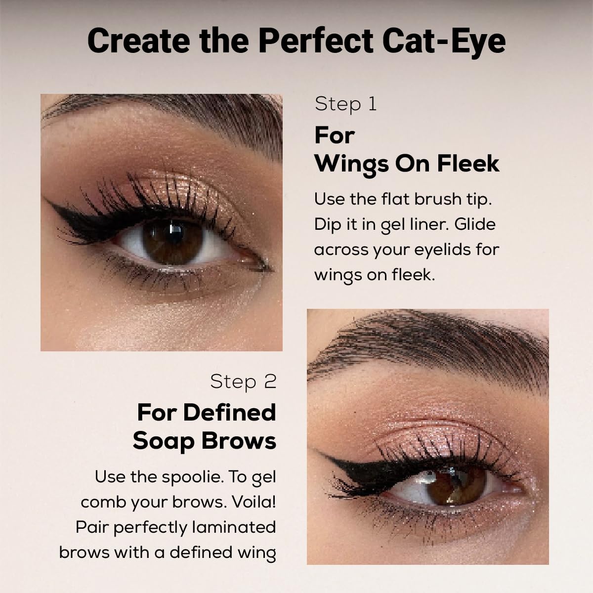 INSIGHT Flat Eyeliner & Mascara Brush IE 045 | Flat tip liner brush, precise eye applicator - 1N