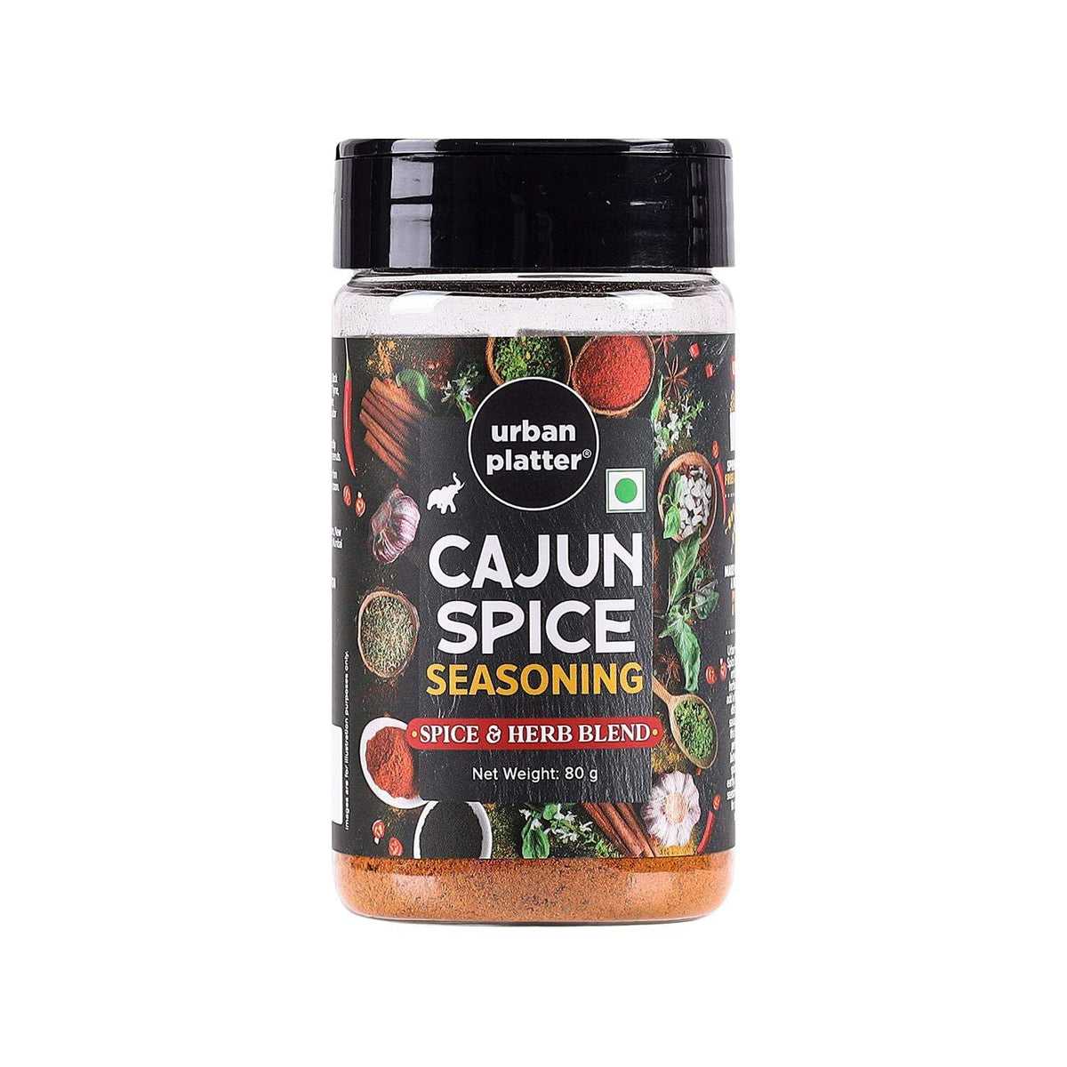 Urban Platter Cajun Spice Seasoning, 80g (Bold Blend of French, African and Southern American Flavours | Spicy and Aromatic | Great for Fries, Grills and Stir-Fries)