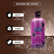 Bella Vita Luxury KLUB Man and Date Woman Body Wash Refreshing Shower Gel for Deep Cleansing, Hydrating & Moisturising Skin with Aloe Vera, 250ml Each