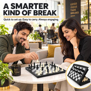 Toy Imagine Magnetic Chess Board Game – Folding Travel Chess Set with Pieces Storage | Portable Strategy Game for Kids & Adults | 2 Player Board Game for Travel, Learning & Fun