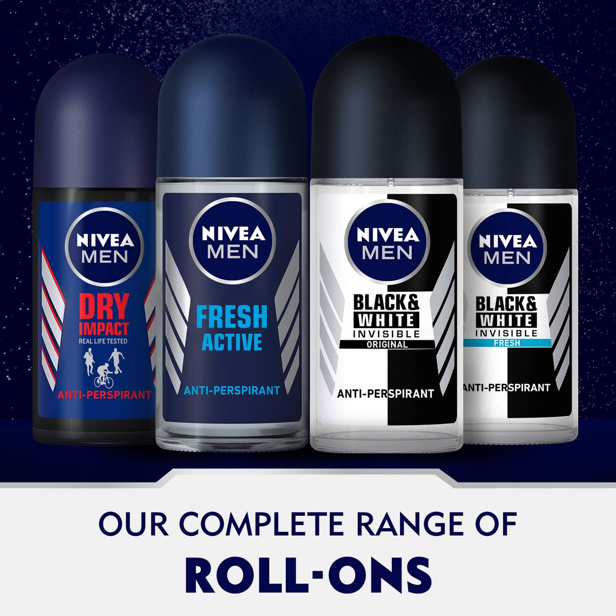 Nivea Fresh Active Deodorant Roll On for Men, 50ml, (Pack of 3)
